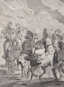 馬に乗ったトルコの王子。 1620-25。