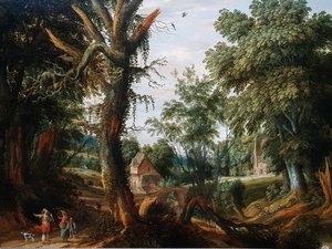 人物のいる森の風景 作： Pieter Stalpaert