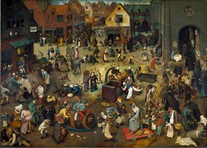 カーニバル（Shrove Tuesday）とカレームの戦い 作： Pieter The Elder Brueghel