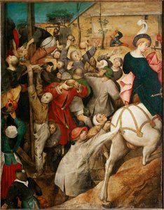 サン・マルタンのワイン、詳細。(木に油彩 作： Pieter Bruegel the Elder