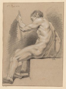 横から見た裸の男性の着席 (3等賞 1770年) 作： Pieter Wagenaar (II)