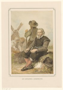 仕事中の風車製作者 Jan Adriaanszoon Leeghwater 作： Pieter Wilhelmus van de Weijer