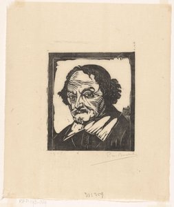 Joost van den Vondelの肖像 作： Pieter Willem van Baarsel (signed by artist)