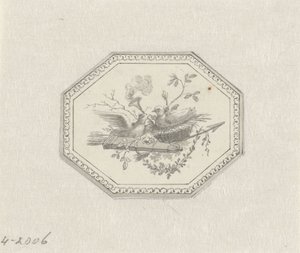 果物を描いた静物画のヴィネット 作： Pieter de Goeje