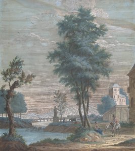 イタリアの風景、1769年。 作： Pieter de Groot