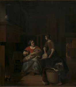 メイドを指導する主婦 作： Pieter de Hooch