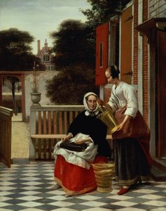ミストレスと彼女のメイド 作： Pieter de Hooch