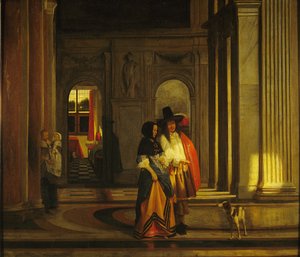 散歩に向けて出発 作： Pieter de Hooch