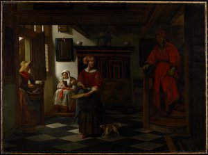 アスパラガスベンダー、1675-80 作： Pieter de Hooch