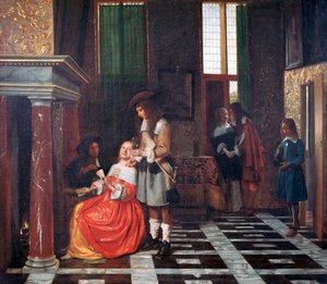 カードプレイヤー、c1663-1665 作： Pieter de Hooch