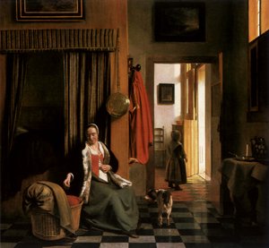 母」1661-63年頃（油彩・キャンバス 作： Pieter de Hooch