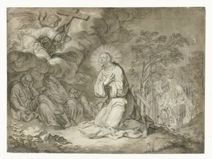 オリーブの園のキリスト 作： Pieter de Jode (I)