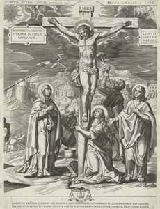 キリストの磔刑、中盤 作： Pieter de Jode (I)