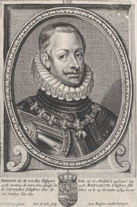 スペイン王フェリペ3世の肖像 1650年。 作： Pieter de Jode II