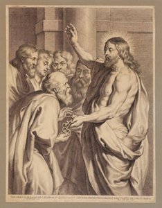 キリストはペテロに鍵を渡す 作： Pieter de Jode I