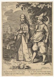 Different Nations.ndのファッションからのミラノの家具、男性と女性 作： Pieter de Jode I