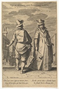 フィレンツェと異なる国のファッションからの男性と女性の習慣.nd 作： Pieter de Jode I