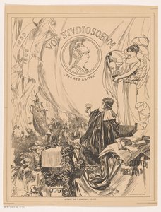 ライデンのミネルバ学生協会の 50 周年を記念した Vox Studiosorum の記念シート 作： Pieter de Josselin