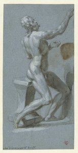 右に座っている裸の男 作： Pieter de Kempener