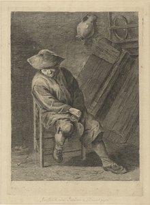 水差しで座っている農民 作： Pieter de Mare