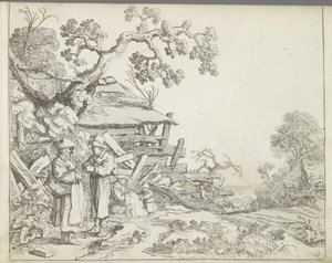 農夫と農夫のいる風景 人物のいる風景（連載タイトル） 自然の鏡と絵の学校 (...) (連載タイトル) 作： Pieter de Molijn