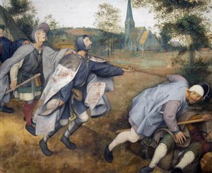盲人が盲人を導く 作： Pieter Bruegel the Elder