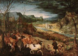 牛群の帰り（秋） 作： Pieter Bruegel the Elder