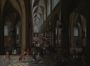 アントワープ大聖堂の内部、1651年 作： Pieter the Elder Neeffs