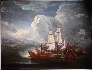 戦艦（絵画 作： Pieter the Younger Mulier