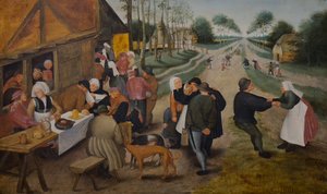 フランドル・ケルメス 16世紀後半 木に油彩 作： Pieter the Younger (studio of) Brueghel