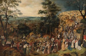 十字架を背負うキリスト 作： Pieter the Younger Brueghel