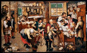 十分の一分を払う農民 作： Pieter Brueghel the Younger