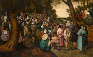 説教する洗礼者ヨハネ（油彩） 作： Pieter the Younger Brueghel