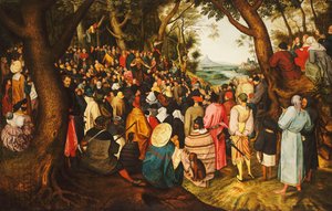 荒野で説教している洗礼者聖ヨハネ、1633-50年 作： Pieter Brueghel the Younger