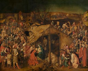 賢者の崇拝 (キャンバスに油彩) 作： Pieter the Younger Brueghel