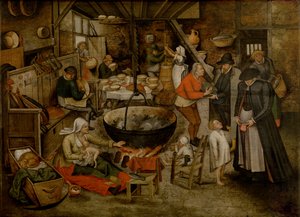 農民訪問（オイル） 作： Pieter the Younger Brueghel