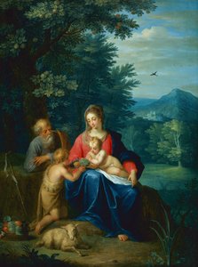 洗礼者聖ヨハネと聖家族 作： Pieter van Avont