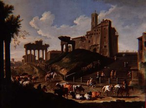 カンポ・ヴァッキーノのカプリッチョ・ビュー 作： Pieter van Bloemen