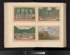 Kaart van het beleg van Barcelona、1706 バルセロナ市とモンジュイ城の地図とフランス軍のアプローチ (...) (オブジェクトのタイトル) 作： Pieter van Call (II)