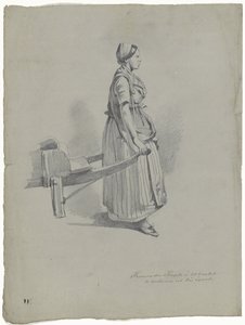 ユトレヒトでカートを引いて立っている女性 Femme du Peuple à Utrecht (オブジェクトのタイトル) 作： Pieter van Loon