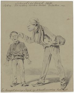 父と息子 学校を休んでパパに捕まえられた悪党 (オブジェクトのタイトル) 作： Pieter van Loon