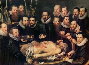 デルフトのウィレムファンデルメール博士の解剖学レッスン 作： Pieter van Miereveld