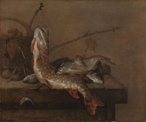 魚のある静物 作： Pieter van Noort