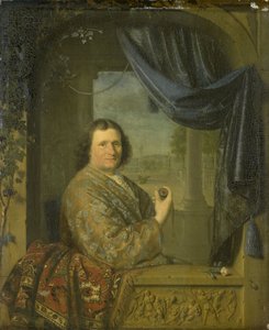 時計を持つ男の肖像 作： Pieter van Slingelandt