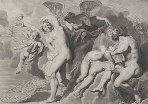 ヘラにだまされたイクシオン、1620-24。 作： Pieter van Sompel