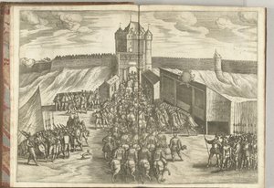 1594年、ブリュッセルの市門でのエルンスト大公の入場 作： Pieter van der Borcht (I) (attributed to)