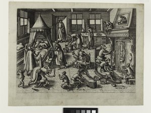 苗床」1585年頃（エッチング 作： Pieter van der Borcht