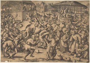 愚か者の祭り、1570年後。 作： Pieter van der Heyden
