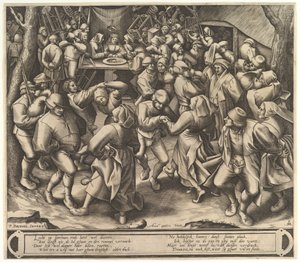 1570年以降の農民の結婚式のダンス。 作： Pieter van der Heyden