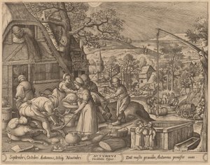 秋 作： Pieter van der Heyden after Hans Bol